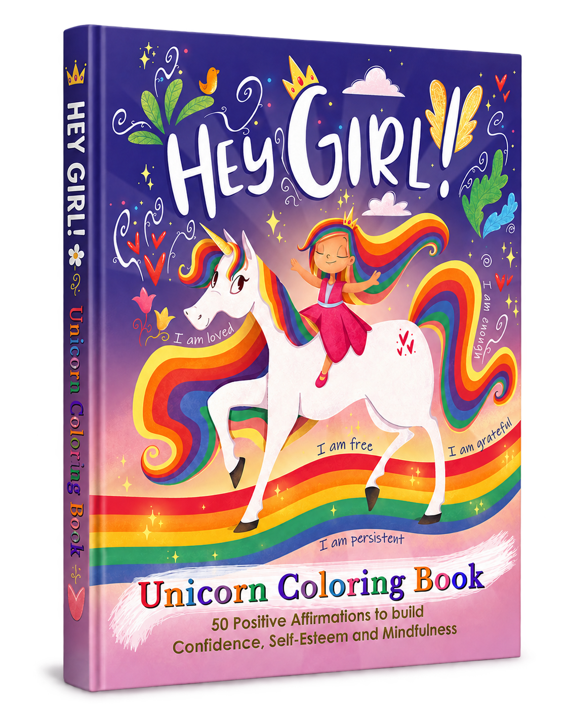 Hey Girl! Unicorn Coloring Book book cover