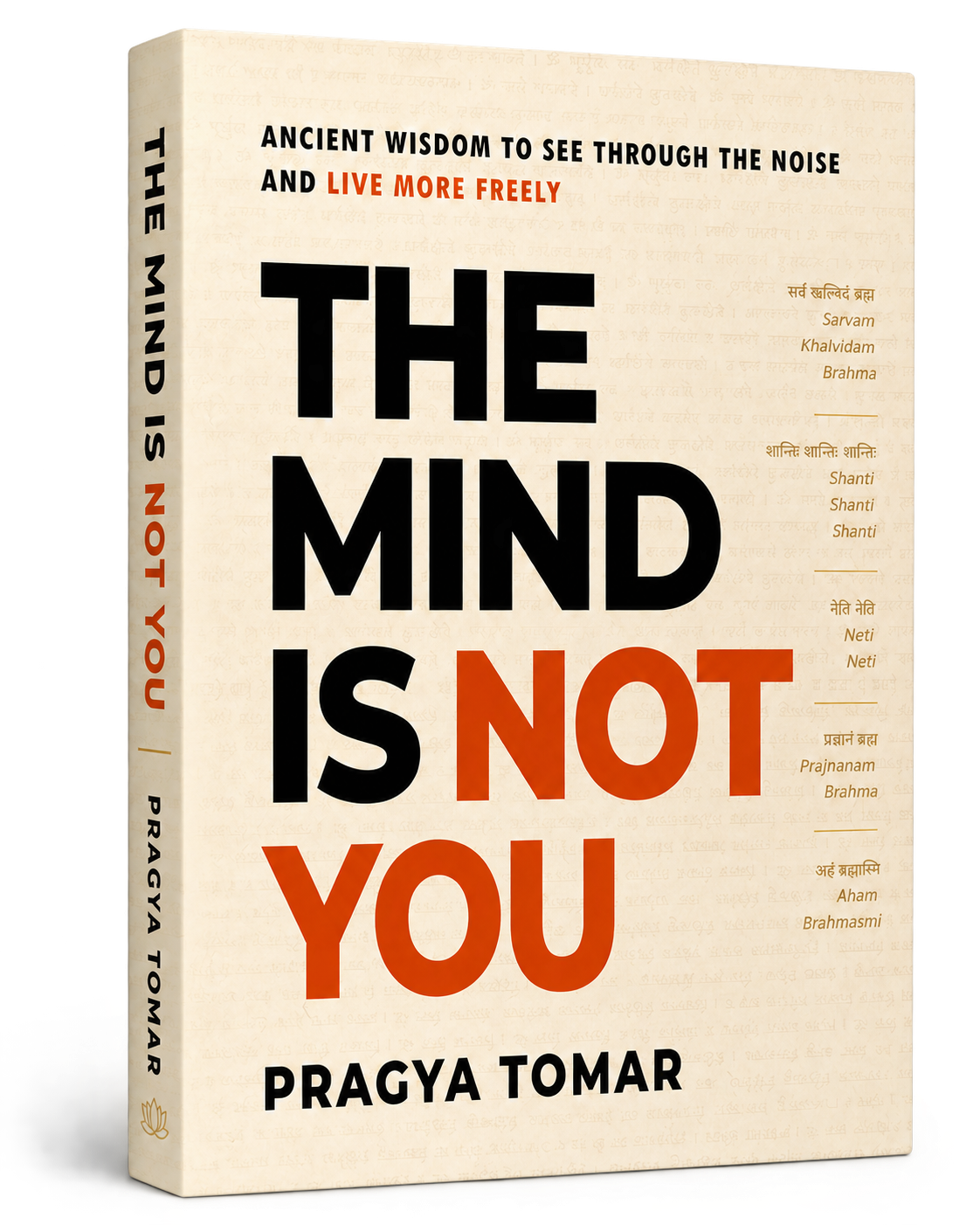 The Mind Is Not You three-dimensional book mockup